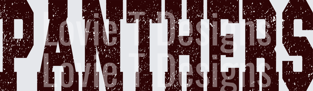 PANTHERS MAROON DISTRESSED - HEATHER LINTON
