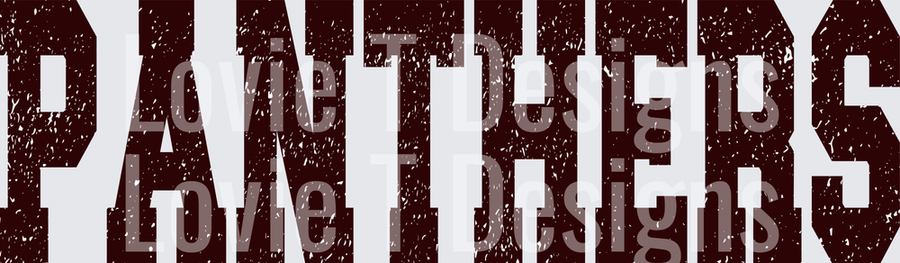 PANTHERS MAROON DISTRESSED - HEATHER LINTON