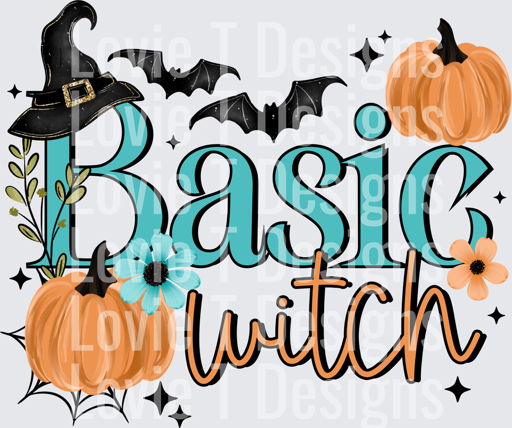 Basic Witch Halloween DTF transfer design