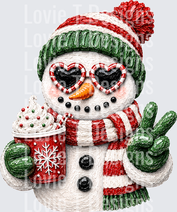 SNOWMAN FAUX PAINTED