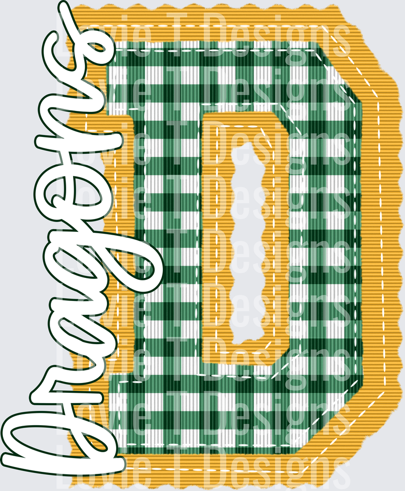 LETTERMAN DRAGONS YELLOW AND KELLY GREEN V2