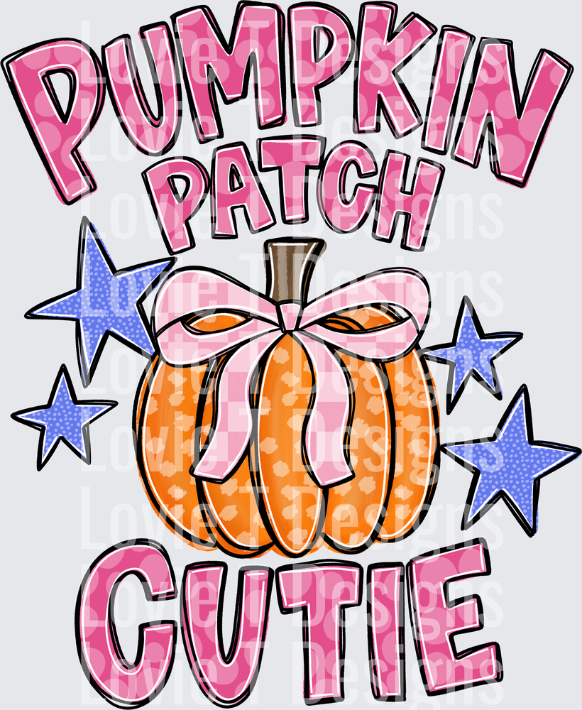 Pumpkin Patch Cutie fall DTF transfer design