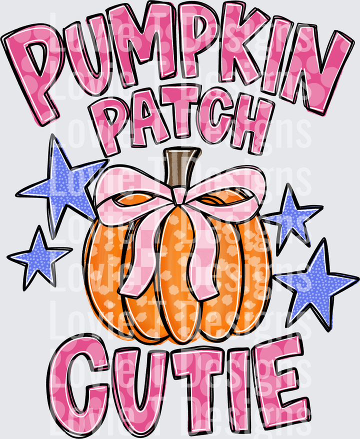 Pumpkin Patch Cutie fall DTF transfer design