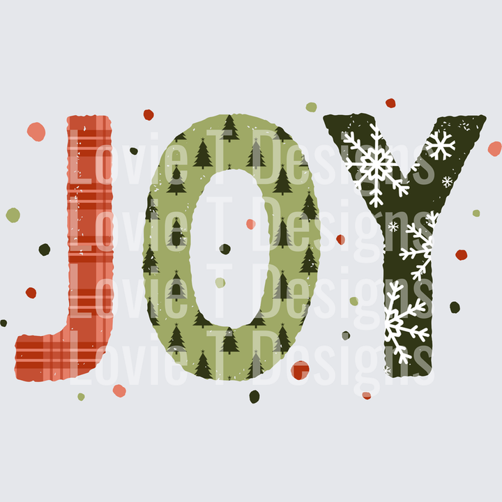 Joy Pattern Letters – DTF Transfer – product image