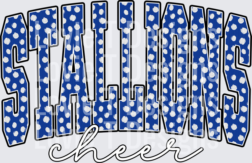 STALLIONS CHEER BLUE DOT