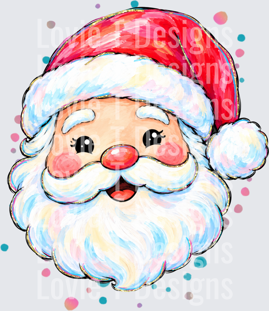 Santa No Words Christmas DTF transfer design