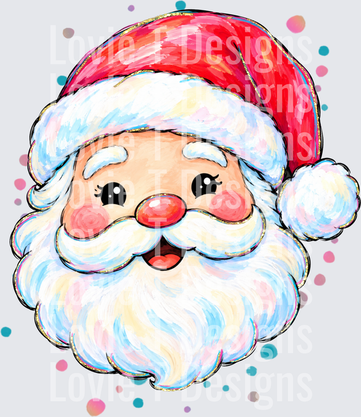 Santa No Words Christmas DTF transfer design
