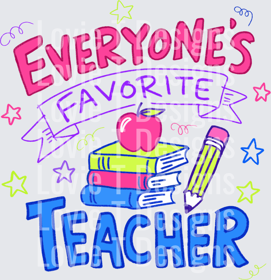 Everyone's Favorite Teacher Apple Books Pencil Stars