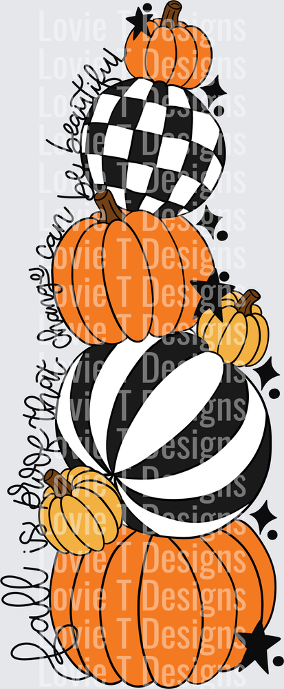 Fall Is Proof Pumpkin Stack Back DTF transfer