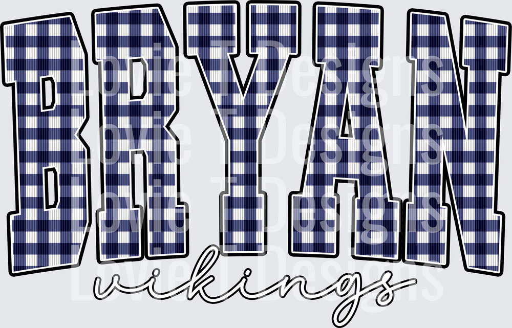 BRYAN VIKINGS NAVY GINGHAM