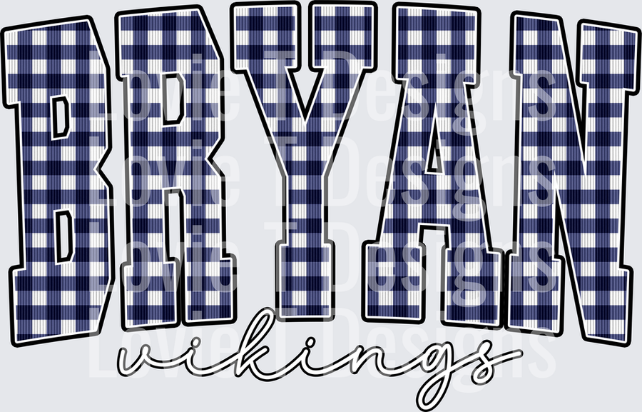 BRYAN VIKINGS NAVY GINGHAM