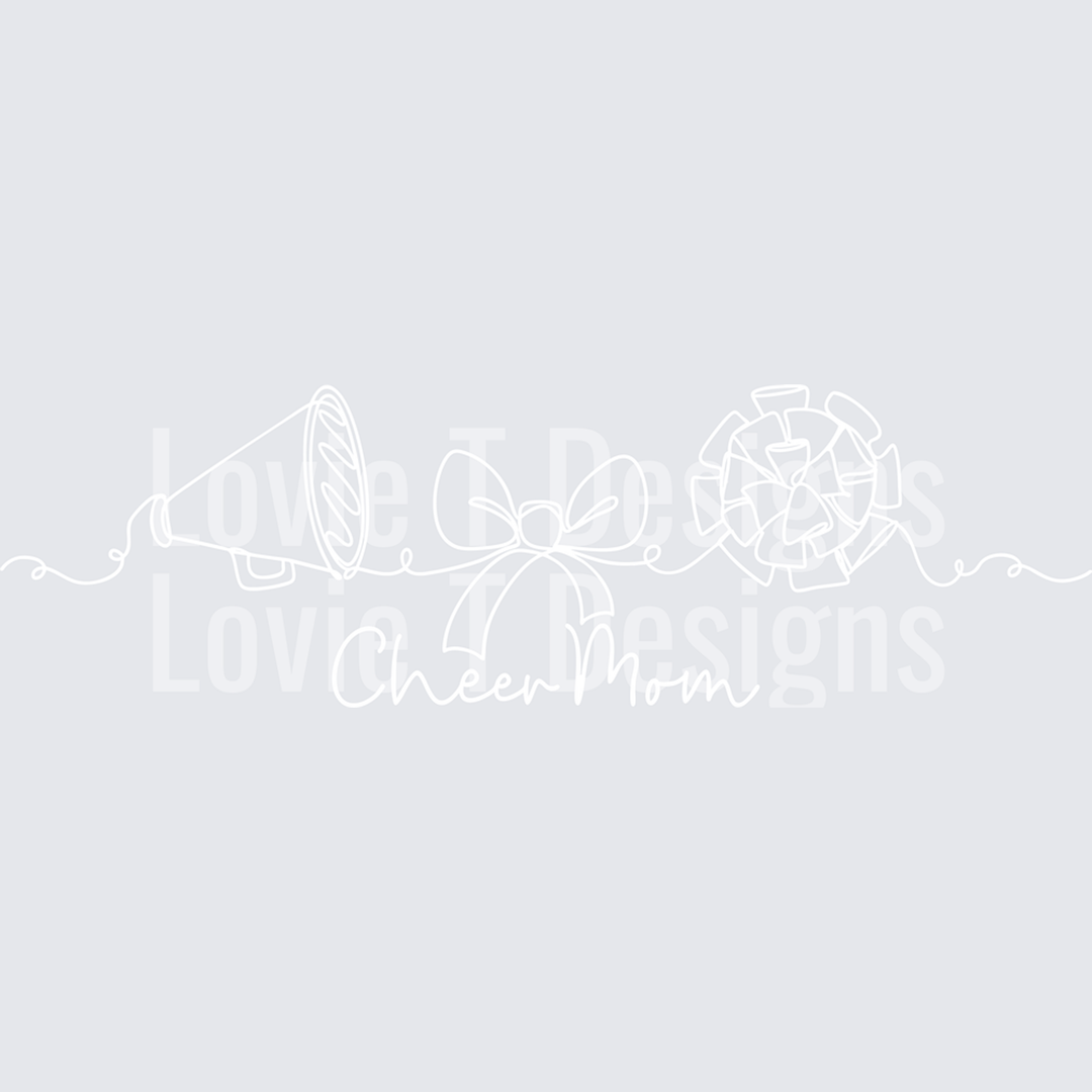 Cheer Mom White – DTF Transfer – product image