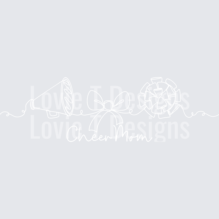 Cheer Mom White – DTF Transfer – product image