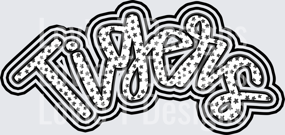 TIGERS BLACK POCKET mascot DTF transfer design