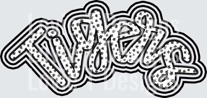 TIGERS BLACK POCKET mascot DTF transfer design