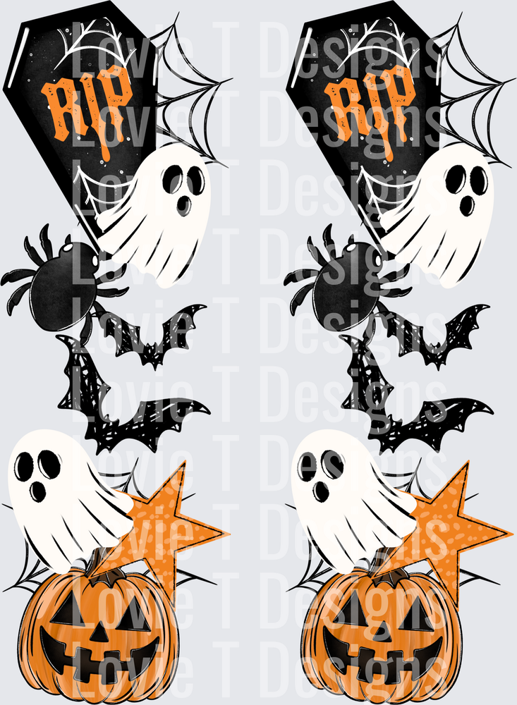 Heart Belongs to October Sleeves Halloween DTF transfer design