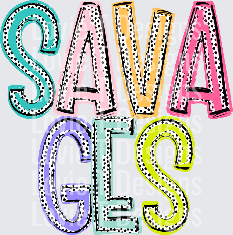 SAVAGES DIXIE DOT MASCOTS