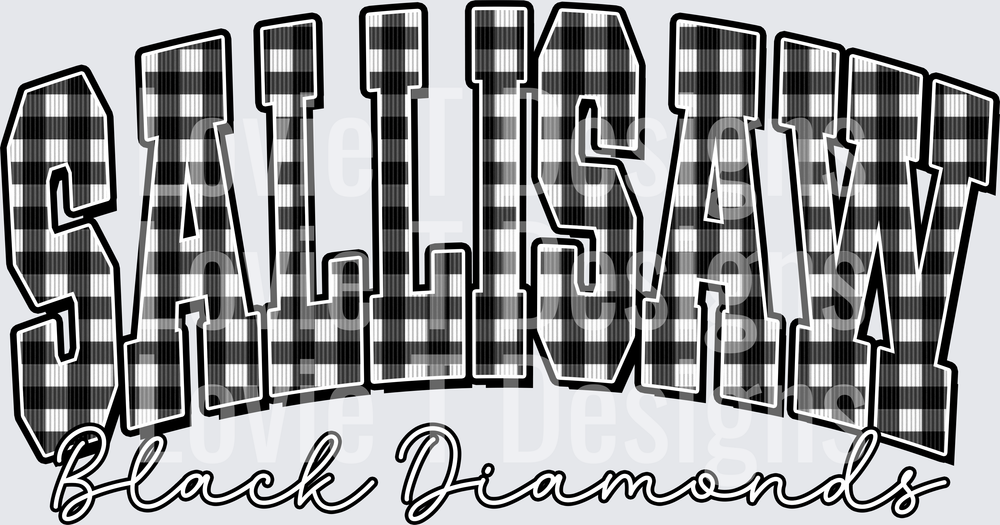SALLISAW BLACK DIAMONDS BLACK GINGHAM