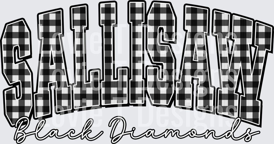 SALLISAW BLACK DIAMONDS BLACK GINGHAM