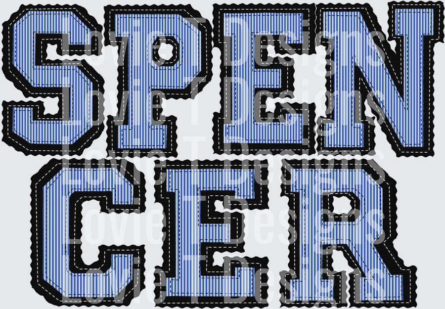 SPENCER STACKED BLACK AND ROYAL