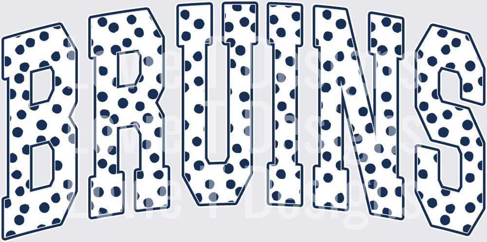 BRUINS NAVY COR DOTTED