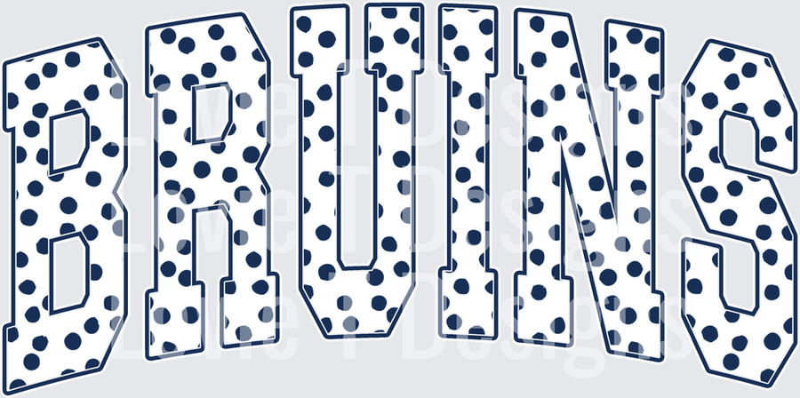 BRUINS NAVY COR DOTTED