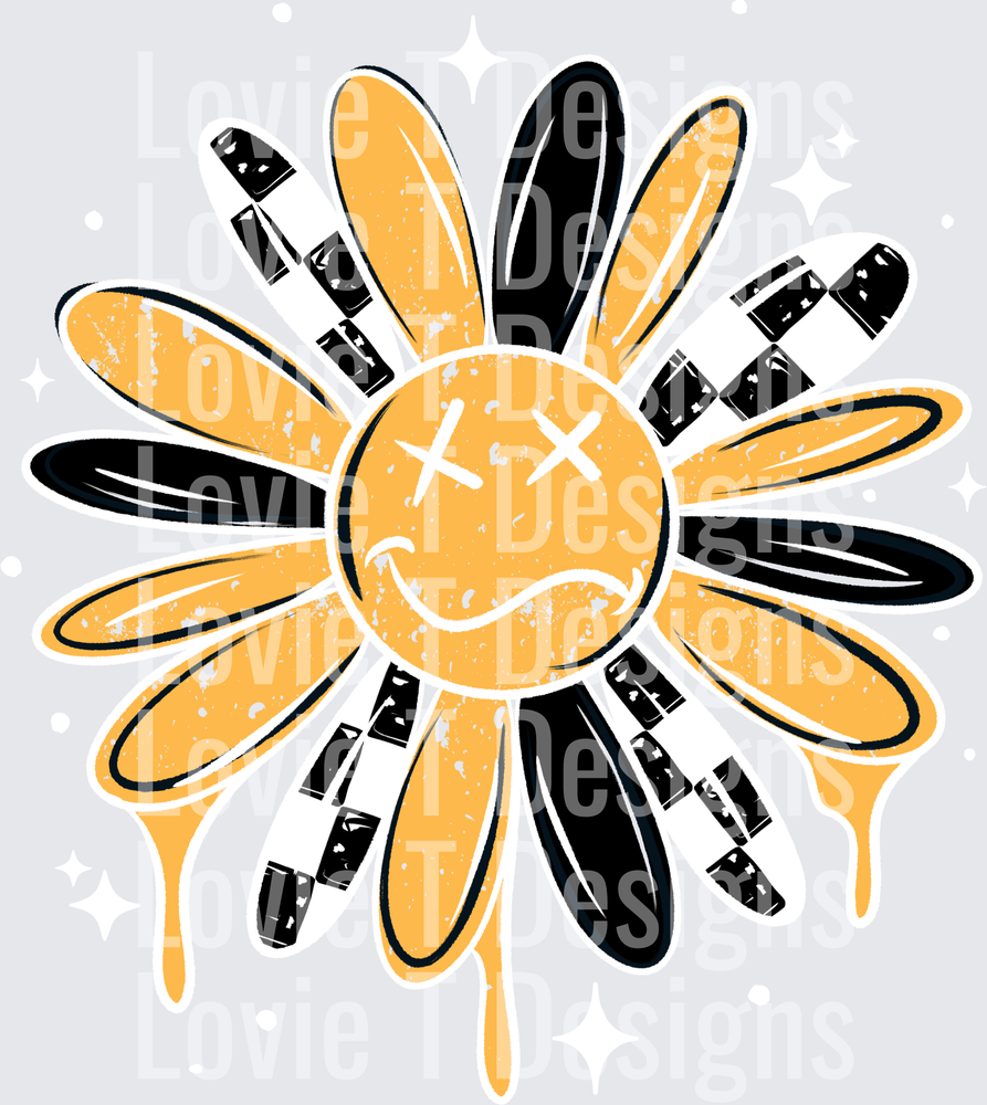 Drippy_Checker_Flower_White