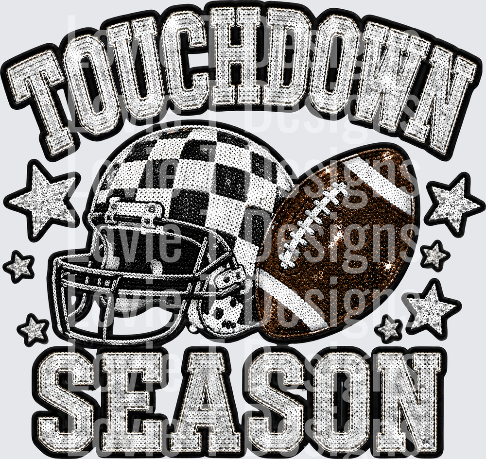 TOUCHDOWN SEASON FAUX SEQUIN