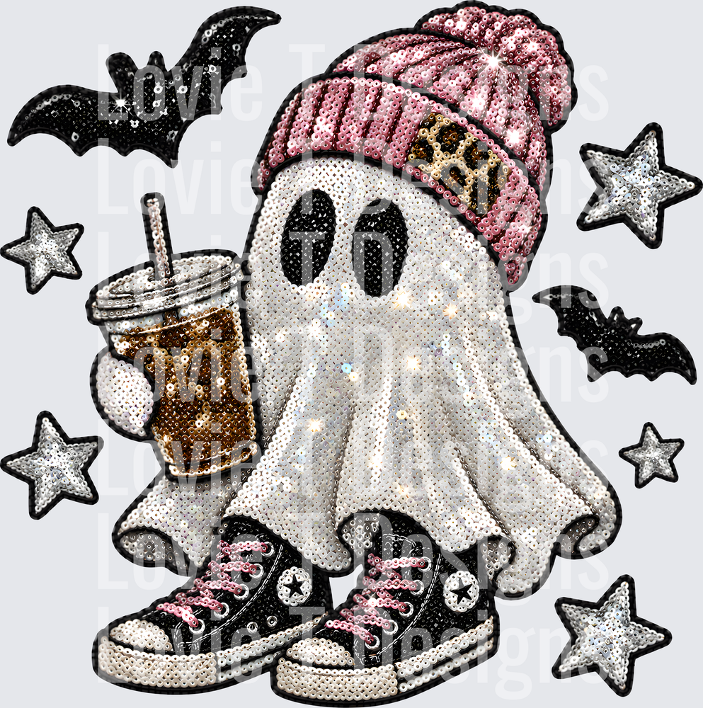 GHOST COFFEE FAUX SEQUIN