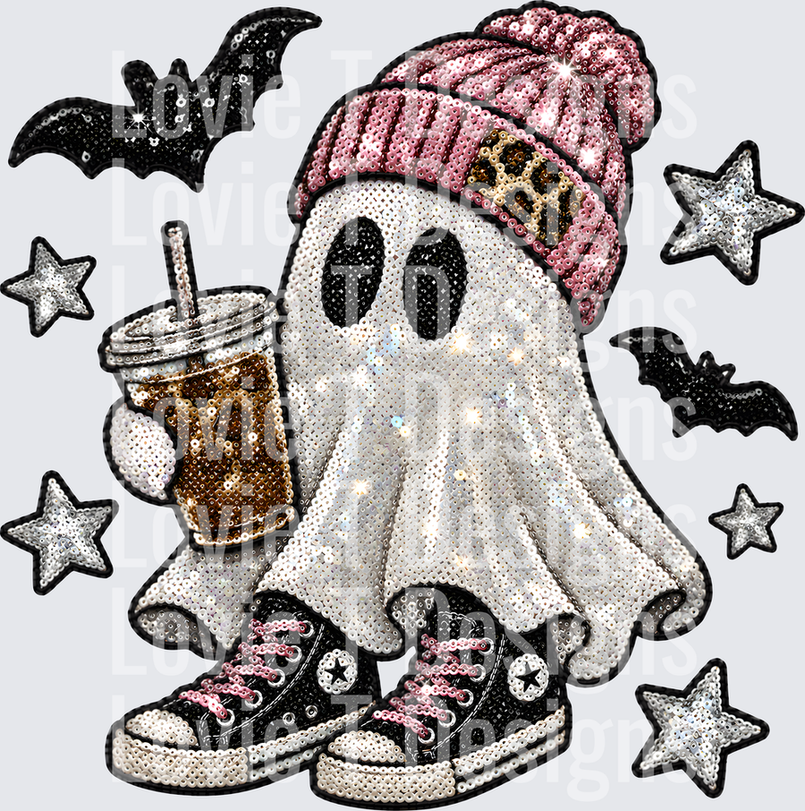 GHOST COFFEE FAUX SEQUIN