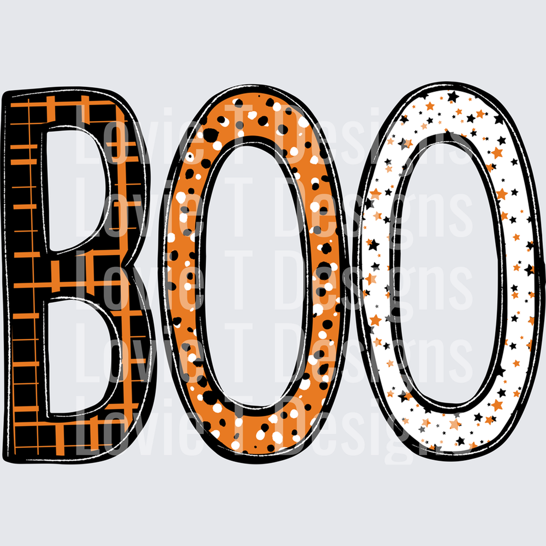 Boo Halloween Patterns – DTF Transfer – product image