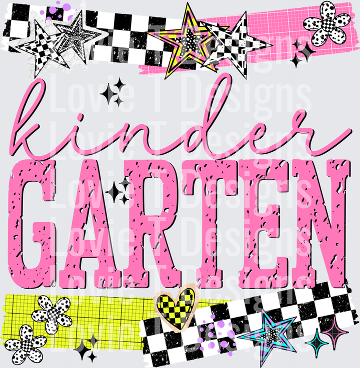 SEEING STARS SCHOOL KINDERGARTEN back-to-school DTF transfer design