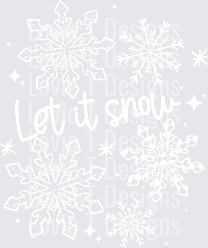 Let It Snow (White) DTF transfer design