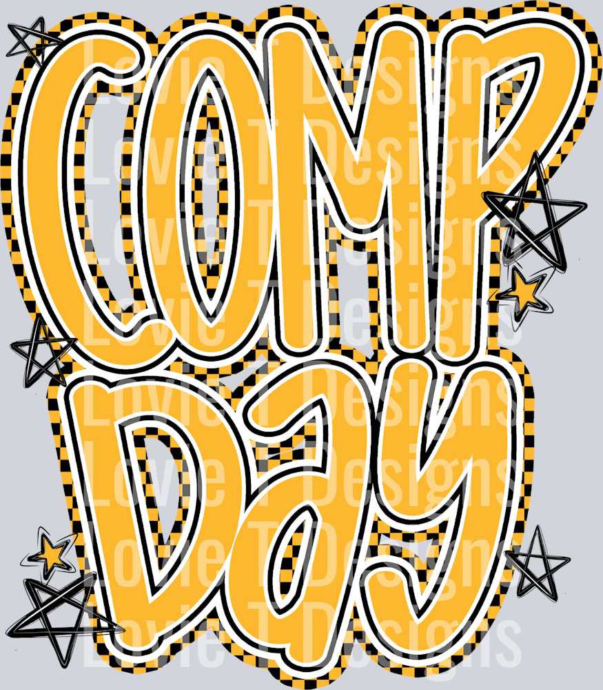 COMP DAY LETTERING YELLOW