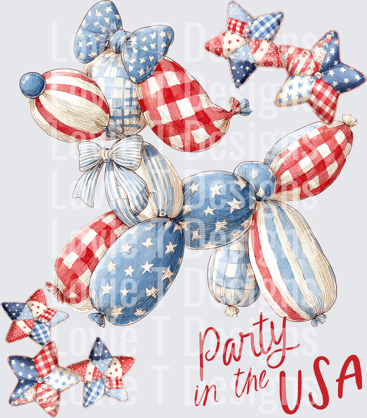 PARTY IN THE USA BALLOON DOG