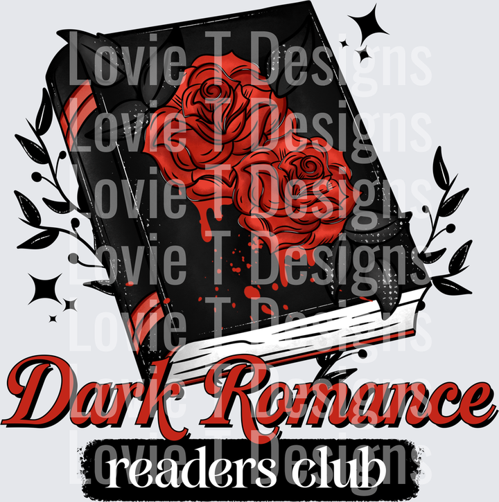 DARK ROMANCE bookish DTF transfer design
