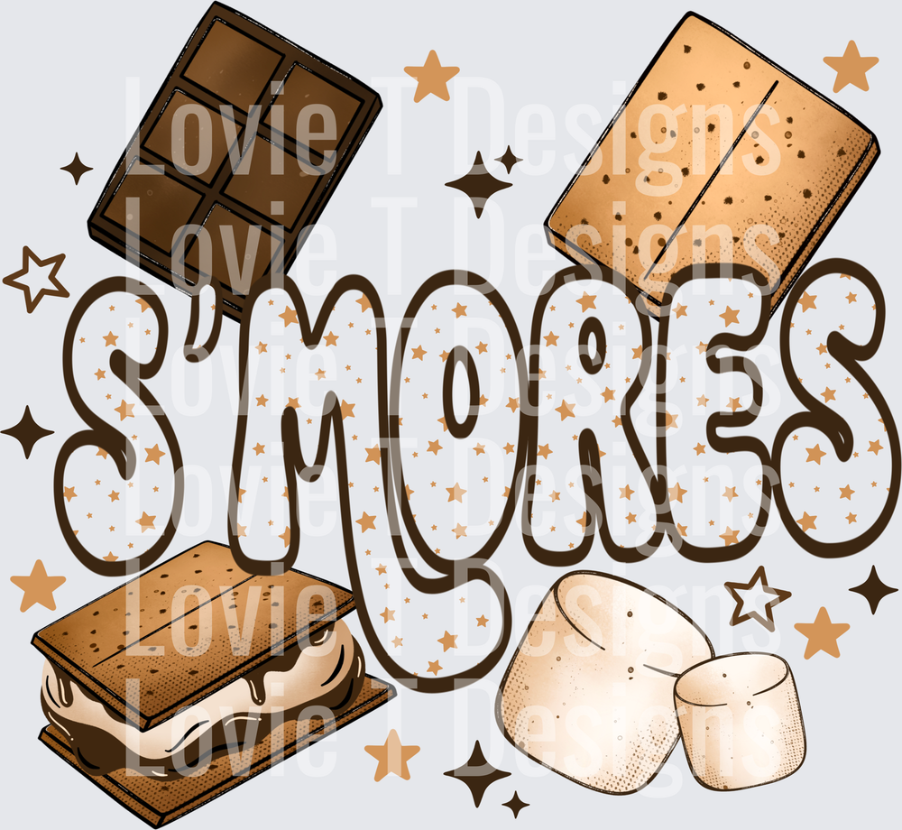 Smores fall DTF transfer design