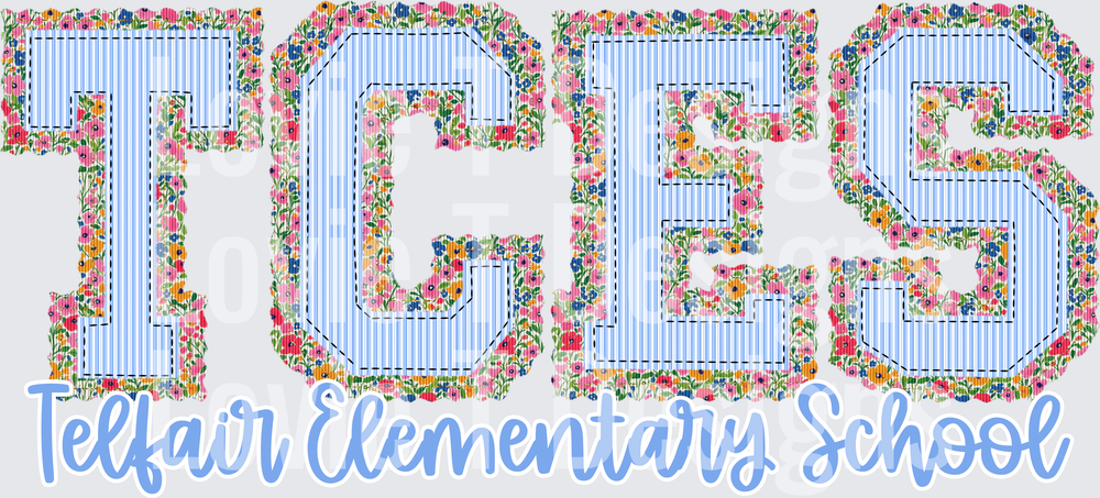 TCES Telfair Elementary School Columbia Floral Prepster