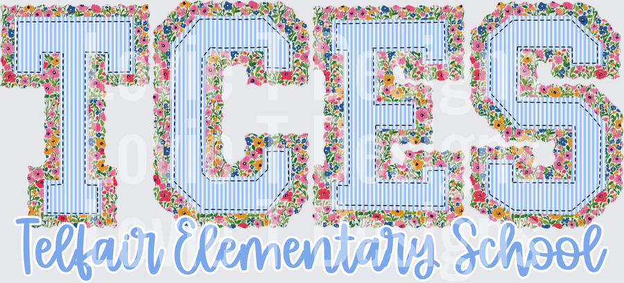 TCES Telfair Elementary School Columbia Floral Prepster