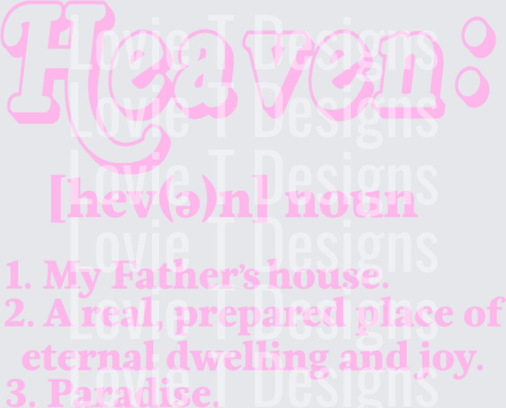 Heaven DTF transfer design