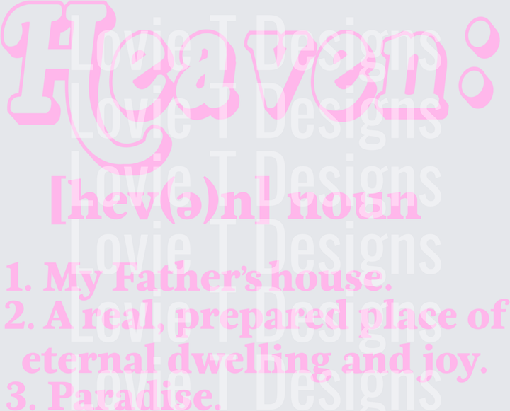 Heaven DTF transfer design