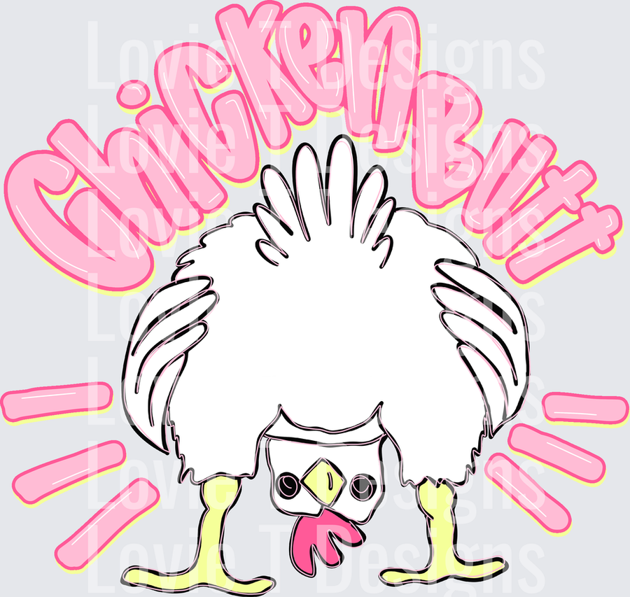 CHICKEN BUTT PINK BACK