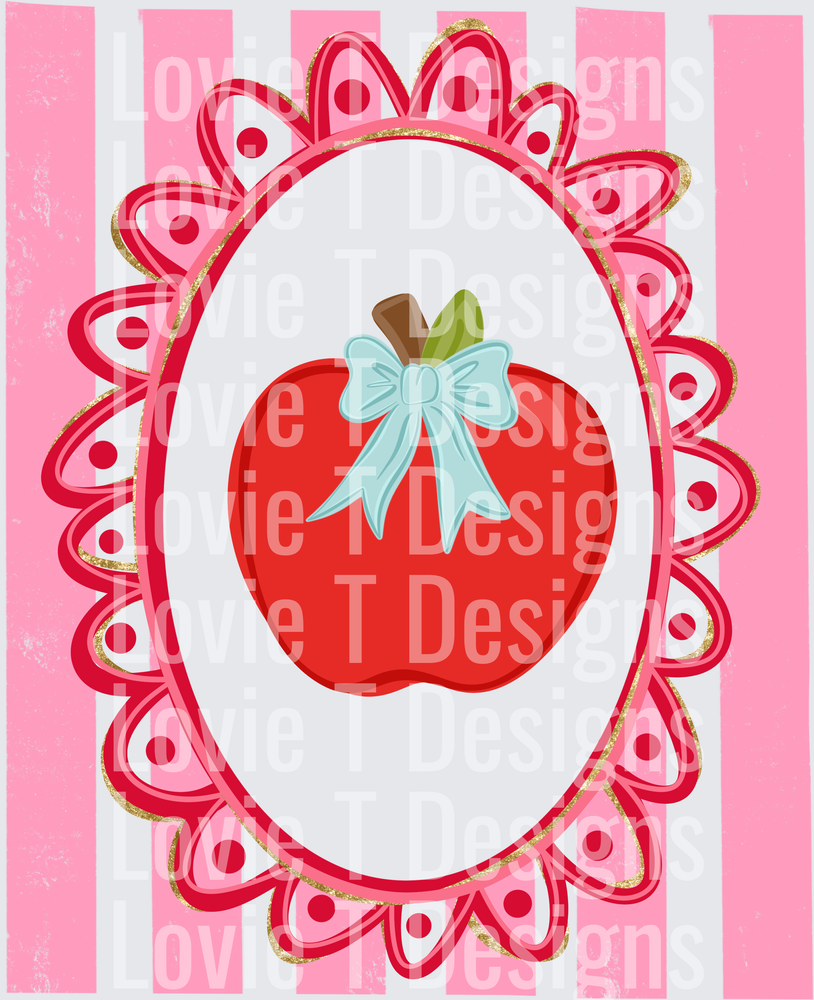 STRIPE APPLE BOW