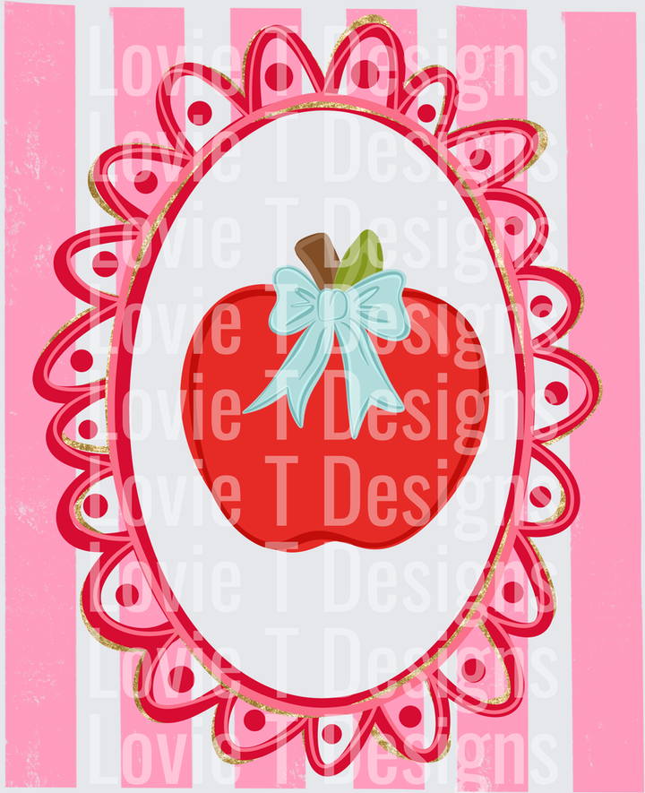 STRIPE APPLE BOW