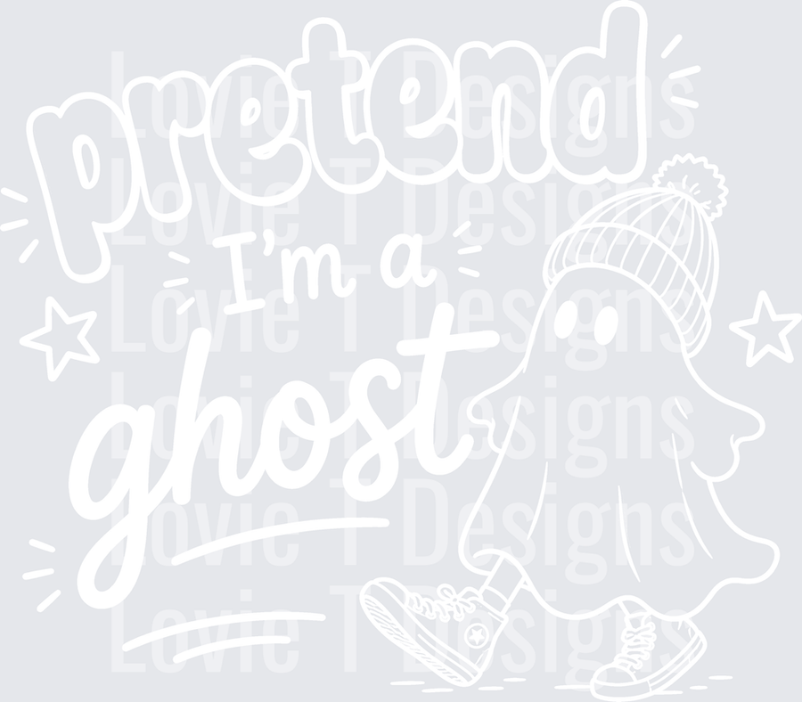 PRETEND IM A GHOST white