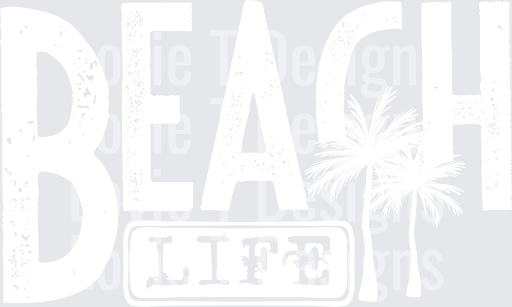 Beach life white single color