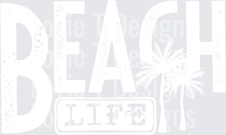 Beach life white single color