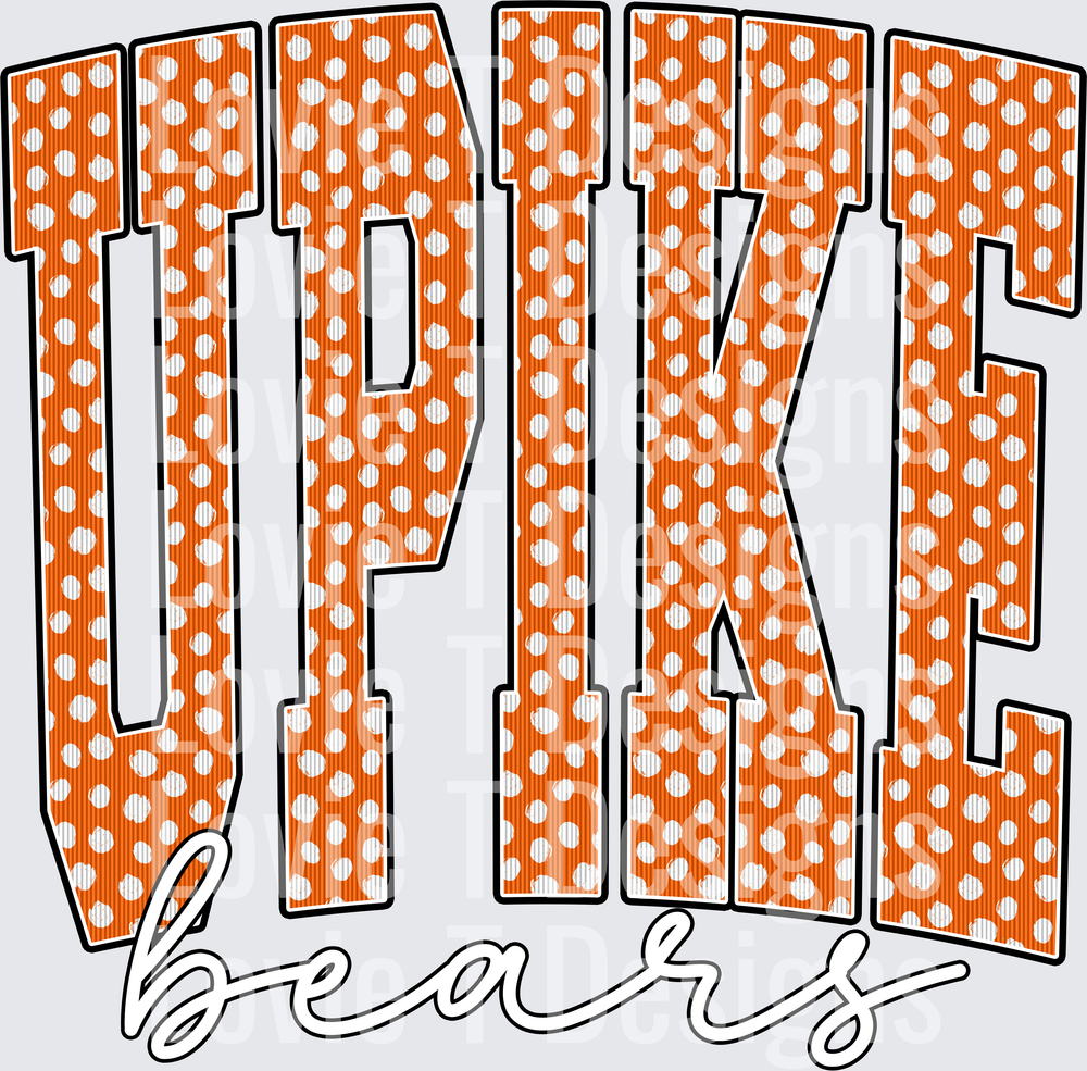 UPIKE BEARS ORANGE DOT