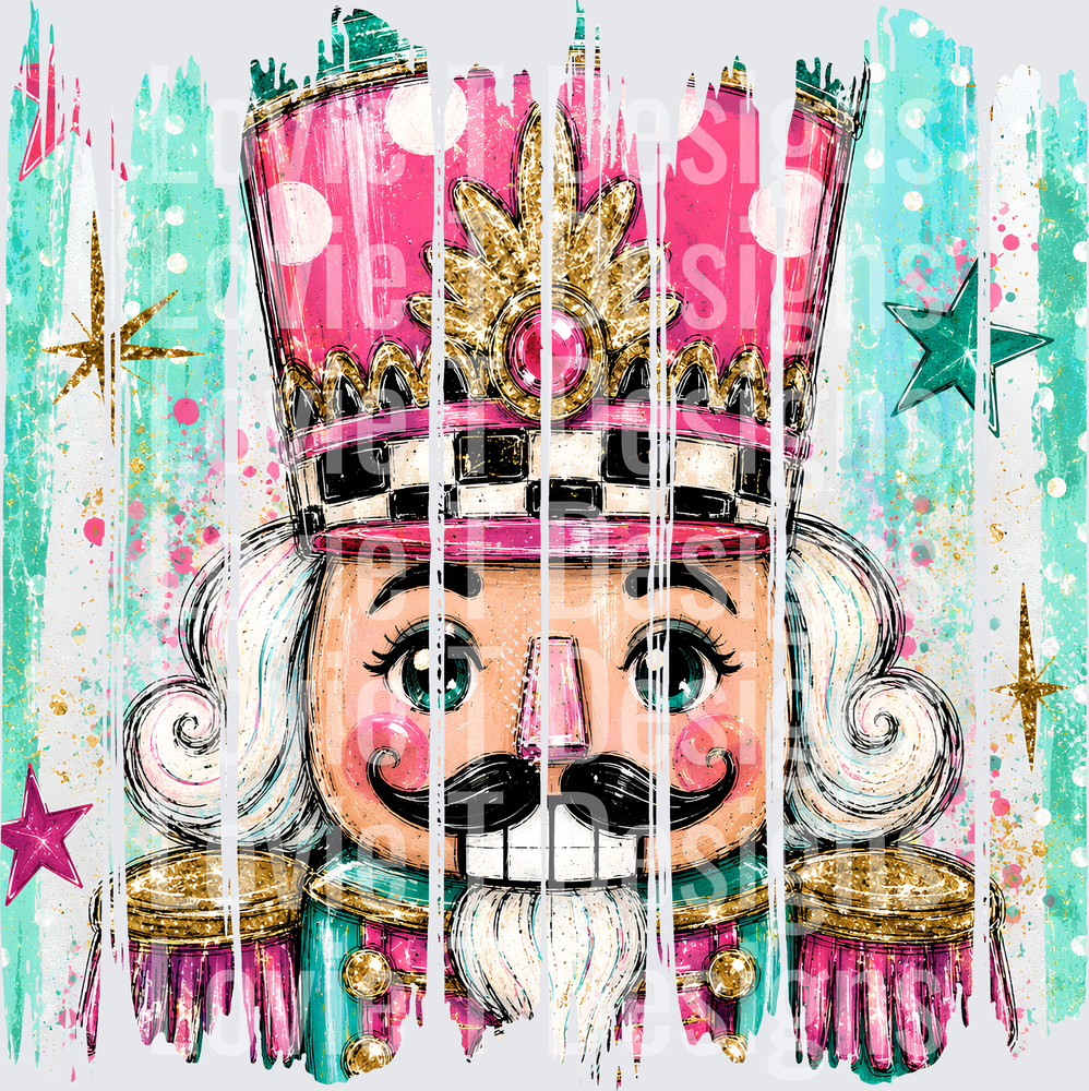 Nutcracker Brush Christmas DTF transfer design
