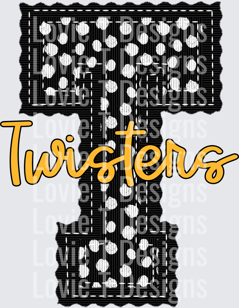 BLACK DOT LETTERMAN TWISTERS